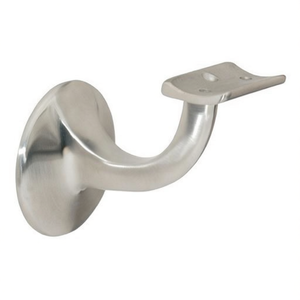 Support d'accroche-main courbé DENI avec plaque murale de 55 mm de diamètre, en acier inoxydable finition mate, dispositif d'assistance - Product Image 3