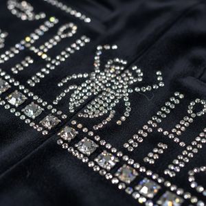 Luxury Y2K Men Midweight <b>Velour</b> Eco-Friendly Drawstring Sweatpants Hotfix Rhinestone Graphic Side Stripe Stacked <b>Joggers</b> - Product Image 4