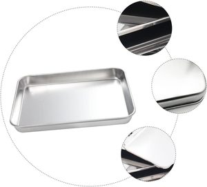 1Pc Stainless Steel <b>Pan</b> Banqute Food Container Stainless Steel Serving Plate Stainless Steel Fruit Tray Fruit Trays Jewlery Tray - Product Image 3