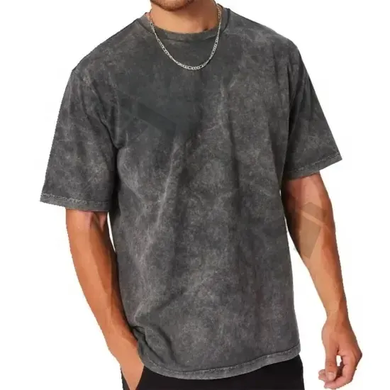 T-Shirt Print Oversized T-Shirt Grafisch Katoen Vintage Zuur Wassen Hippe Streetwear Heren Tshirt