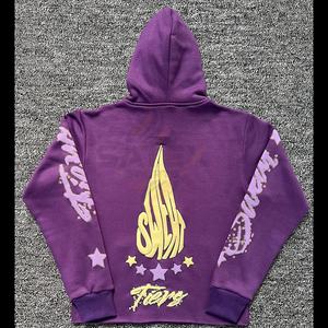 Ensemble de survêtement unisexe grande taille en coton et polyester délavé à l'acide, sweat à capuche et pantalon de jogging décontracté, vêtements de sport écologiques et légers - Product Image 4