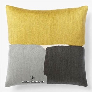 Funda de cojín cosida con cadena de lana bordada Crewel hecha a mano de lana moderna de lujo para sofá, sala de estar, producto de Venta caliente - Product Image 1