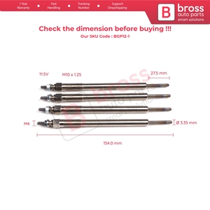 BGP12-1 4 Pcs <b>Heater</b> Glow <b>Plugs</b> PT 500 19850 0R010 for Auris Avensis RAV4 22 D. - Product Image 5