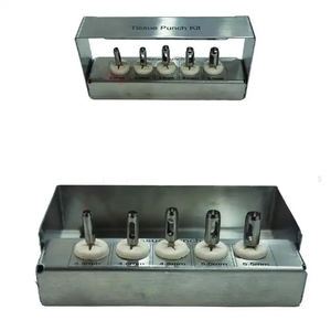 Kit de poinçon de tissu dentaire 5 pièces de haute qualité Instruments d'implant de chirurgie en acier inoxydable Source d'alimentation manuelle - Product Image 6