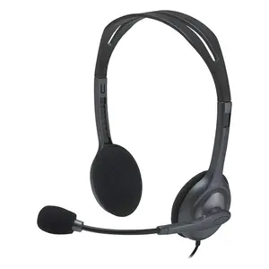 לוג'טיק H111 אוזניות סטריאו חוטיות מיקרופון מבטל רעשים 3.5 מ""מ אודיו לשימוש בטלפון