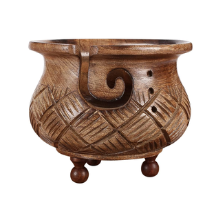 Tazón de hilo de madera de calidad superior para ganchillo Tazón de tejer de gran tamaño Diseño pesado Fabricado EN LA India - Product Image 6