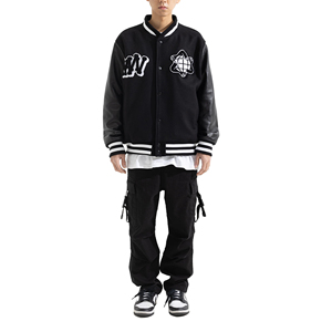 แจ็กเก็ตขนสัตว์แกะแท้สไตล์วินเทจแบบ2025ปักลายด้วยผ้ากำมะหยี่ลายตัวอักษรสำหรับฤดูหนาว - Product Image 2