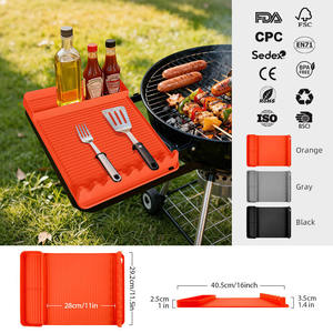 Oven Tool Pad with <b>Silicone</b> Protective Pad for Barbecue Tray-Reusable & Durable - Product Image 2