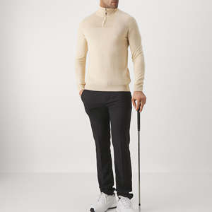 Pull classique à col roulé coupe ajustée pour hommes 100% coton doux élégant confortable chaud décontracté chandails en laine mélangée pour hommes - Product Image 3