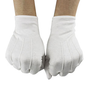 ถุงมือผ้าฝ้ายเนื้อหนา 100% สีขาว ปักโลโก้แฟชั่นแบบนุ่ม ระบายอากาศได้ดี สำหรับผู้ชาย - Product Image 5