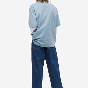 เสื้อฮู้ดลายทางผ้าคอตตอนโพลีแขนสามส่วนเสื้อยืดลายท้องฟ้าสำหรับผู้ชาย - Product Image 5