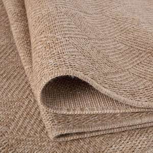 Tapis d'extérieur réversible bohème en jute et polypropylène, neutre, pour couloir ou voyage - Product Image 3