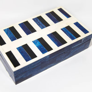 Boîtes à mouchoirs personnalisables en incrustation d'os gris Bijoux décoratifs faits à la main et emballage de cadeaux au meilleur prix - Product Image 1