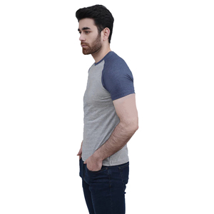 Camiseta Clásica de Manga Corta y Cuello Redondo para Hombre, Talla Grande, 100% Algodón, Transpirable, Ecológica, Corte Raglán - Product Image 2