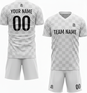 Conjunto de Uniforme de Fútbol de Manga Corta con Cuello en V Unisex de Alta Calidad, Servicio OEM, 100% Poliéster, 320g, Transpirable, MOQ Bajo - Product Image 3