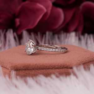 Round Lab Grown Diamond Engagement <b>Ring</b>, Round Lab Grown Diamond Engagement <b>Ring</b> <b>For</b> Her, Diamond <b>Ring</b>, Lab Grown Diamond <b>Ring</b>. - Product Image 3
