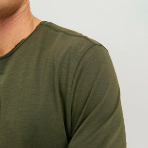 T-shirts en coton pour hommes, coupe ajustée, 180 g/m², haute qualité, couleurs vives, fabrication OEM, pour la vente en gros, vêtements de mode, tenue décontractée d'été - Product Image 2