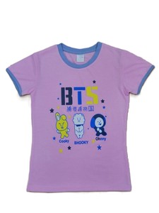 Último diseño, camiseta de alta calidad para niñas, camiseta de manga corta de diseño personalizado a la moda para niñas de Bangladesh - Product Image 2