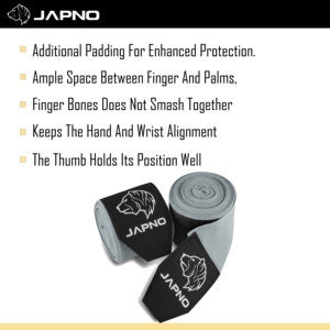 Custom Made Elastic Boxing Bandage Breathable Printed Stretch Hand Wraps Sport Martial Arts Leather Inner Gloves with Hand Grips - Product Image 3