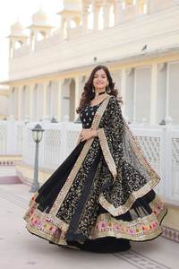 Meilleure occasion Designer Célébrités Georgette Lehenga Choli Bhai Dooj Lehenga Personnalisez Concevez Votre Propre Lehenga Choli - Product Image 3
