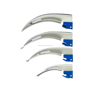 ชุดอุปกรณ์ใส่ท่อช่วยหายใจแบบไฟเบอร์ออปติกสำหรับการผ่าตัดความแม่นยำสูง พร้อมใบมีด 10 แบบ ดีไซน์ MAC แบบแมนนวล 1 ด้ามจับ มาตรฐาน CE สำหรับหู คอ จมูก และห้องผ่าตัดฉุกเฉิน - Product Image 4