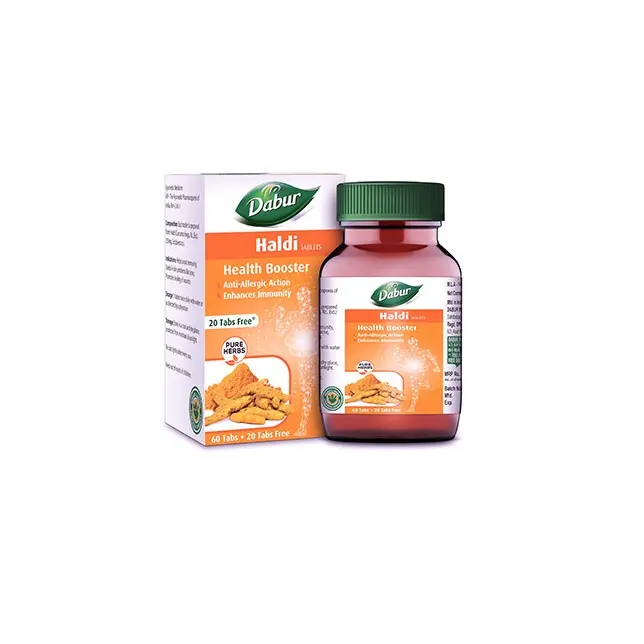 Best Selling Gezondheidszorg Supplementen Dabur Pure Kruiden Immuniteit Booster Haldi Tablet Beschikbaar Aan De Beste Prijs