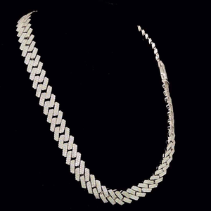 Hip Hop Iced Out Cuban Link <b>Chain</b> with <b>VVS</b> Moissanite <b>Diamonds</b> Trendy Body Jewelry for Wedding and Party - Product Image 1