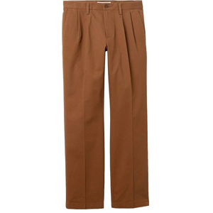 Customized Lightweight <b>Men's</b> Vintage Casual High Stretch Waist Slim Fit Tapered Cotton Twill Dress <b>Chino</b> Pants Pockets <b>Brown</b> - Product Image 4