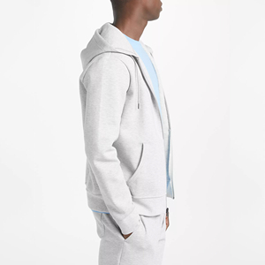 Venta al por mayor precio barato sublimación personalizada de gran tamaño con bolsillos laterales multicolor en blanco 100% poliéster cremallera sudaderas con capucha para hombres - Product Image 2