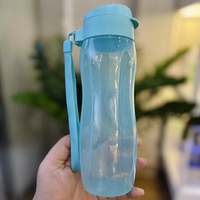 Bouteille d'eau écologique Tupperware 500ml haute qualité PP matière plastique vierge coffre-fort a sangle pour Sport Trekking travail école