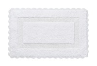 Tapis de bain en crochet en coton blanc 100% pur coton blanc super doux peluche et absorbant touffeté à la main Construction lourde