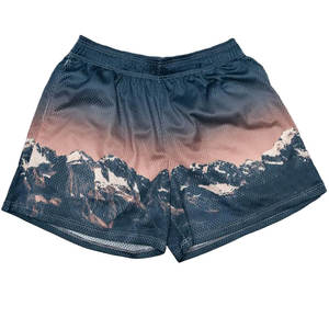 2023 High Street hommes Gym Shorts Logo personnalisé haute qualité Polyester taille élastique solide impression numérique Anti-rides - Product Image 1