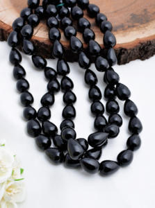 พลอยสปิเนลสีดำธรรมชาติทรงหยดน้ำเรียบ สำหรับทำเครื่องประดับชั้นดี - Product Image 1