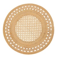 Sets de table décoratifs en rotin, produits écologiques fabriqués au Vietnam, décoration de table, sets de table tissés, vente en gros, style moderne