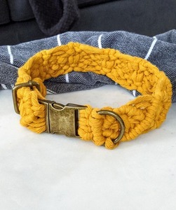 Collar de macramé hecho a mano para perro, elegante accesorio bohemio para mascotas, duradero, ajustable, cómodo para perros pequeños, medianos y grandes - Product Image 2