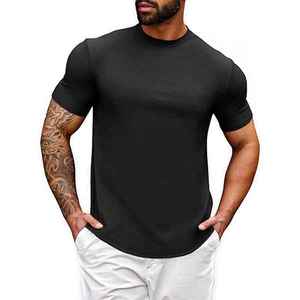 Chemise à manches courtes à revers pour homme, coupe ample, respirante, brodée, décontractée, pour le travail - Product Image 1