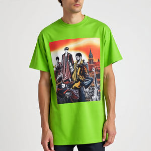 Summer Plus Size Oversize Breathable Eco-Friendly Men's Polyester/Cotton O Neck Short Sleeve Running Drop Shoulder T-Shirts - Product Image 4