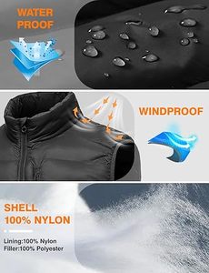 Venta Directa de Fábrica, Chaleco Acolchado con Cierre y Cuello en V, Personalizable, Transpirable, de Alta Calidad, para Hombre, Invierno, Casual - Product Image 5
