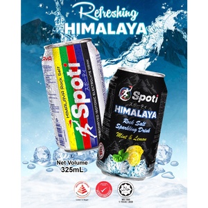 Refrescante 325ml Spoti Bebida deportiva carbonatada natural Bajo en azúcar Iones de electrolitos isotónicos Sabor afrutado Botella certificada Halal - Product Image 2