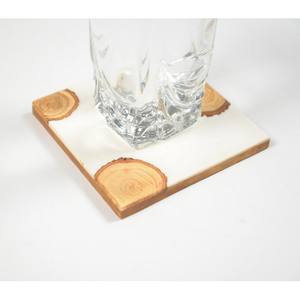 Posavasos de taza de té de resina de madera de mármol de oliva Premium personalizado de mango liso carbonizado sin terminar precio al por mayor - Product Image 4