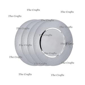 Assiette de charge martelée en cuivre pour salle à manger de mariage d'hôtel assiette de spectacle décorative sous assiette à bas prix - Product Image 3