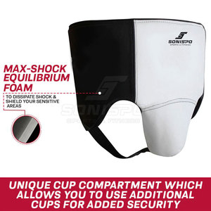 New Arrival Custom Logo Adult Leather <b>Groin</b> <b>Guard</b> Essential Sports Gear for Boxing & MMA Training Fitness Protection Head Gear - Product Image 3