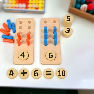 Tableau d'apprentissage en bois Montessori, planche en bois pour les écoles maternelles, jouets éducatifs Montessori - Product Image 1