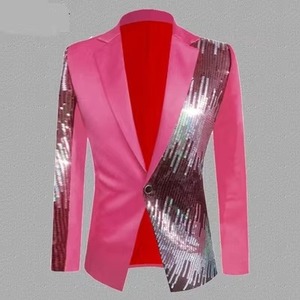 High Quality sublimation printed Dress 100% Polyester <b>quilt</b> lining Coat <b>Single</b> Breasted logo Blazer Size Slim Fit Men Blazer Top - Product Image 5