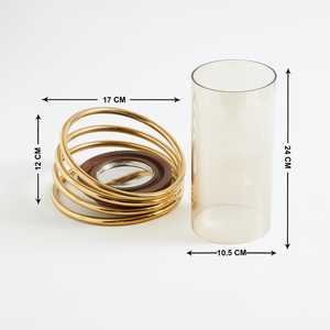 Soporte de portavelas de hoja con acabado de níquel de excelente calidad - Product Image 3