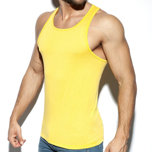 Camisetas sin mangas de algodón transpirable sin mangas para hombre con logotipo personalizado para gimnasio y ropa deportiva informal - Product Image 1