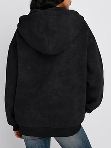 Sudaderas con cremallera con lavado ácido elegante para hombre, ropa de calle de gran tamaño con logotipo personalizado, ropa deportiva, sudaderas con capucha y cremallera con precio al por mayor - Product Image 6