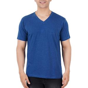 Vente en gros de t-shirts pour hommes confortables, doux, de haute qualité, respirants, à col rond, à manches courtes, en mélange polyester/coton 380g, avec logo imprimé numérique personnalisé - Product Image 1