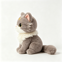 Peluche populaire en forme d'animal de dessin animé mignon, poupée chaton personnalisée, jouet en peluche sur mesure en gros pour cadeau