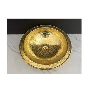 Éviers en cuivre martelé design moderne, écologiques, faciles à nettoyer, sur pied, pour salles de bain, cuisines, hôtels et restaurants – Vente chaude - Product Image 4